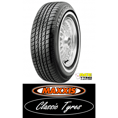 Maxxis 185/80R13 MA1 90S CLASSIC WHITE WALL 20mm